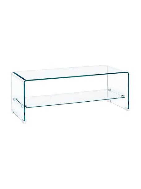 Mesa de centro de vidrio Iride, Estante: vidrio laminado, Transparente, An 100 x Al 40 cm