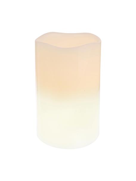 LED Nadla, Exterior: parafina, Interior: polipropileno, Beige, blanco, Ø 8 x Al 12 cm