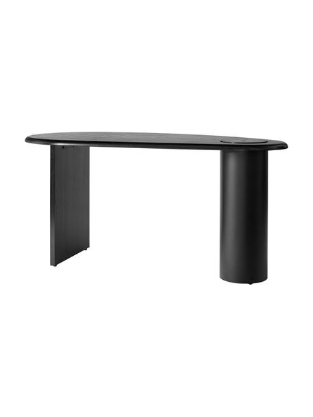Psací stůl Eclipse, Dubové dřevo, černě olejované, Š 160 cm, H 80 cm