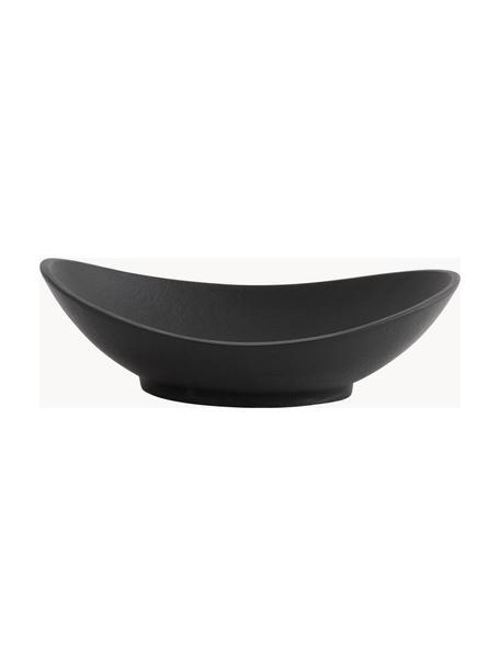 Ovale schaal Kepel, Gecoat aluminium, Zwart, B 21 x D 15 cm