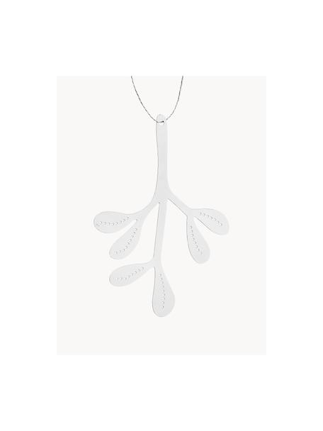 Addobbi albero di Natale Mistletoe 4 pz, Acciaio inossidabile rivestito, Argentato, Larg. 7 x Alt. 10 cm