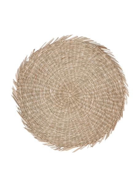 Okrągła podkładka z trawy morskiej Whirl, Trawa morska, Beżowy, Ø 38 cm