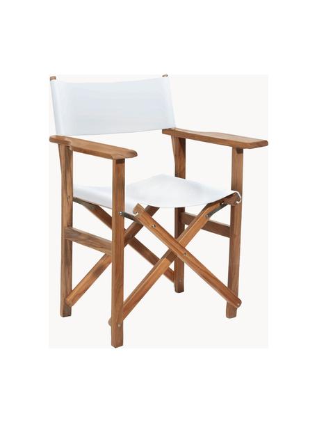 Skladacia záhradná stolička Director, Biela, drevo, Š 64 x H 51 cm