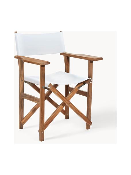 Krzesło ogrodowe Director, Tapicerka: 100% poliakryl, Stelaż: drewno naturalne, Biały, drewno naturalne, S 64 x G 51 cm