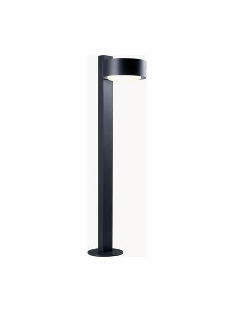 Dimmbare LED-Bodenleuchte Plaff-On!, mundgeblasen, Lampenschirm: Opalglas, mundgeblasen, Weiß, Schwarz, B 16 x H 76 cm