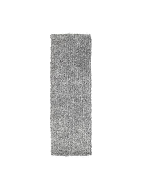 Fluffy hoogpolige loper Marsha in grijs, Grijs, wit, B 80 x L 200 cm