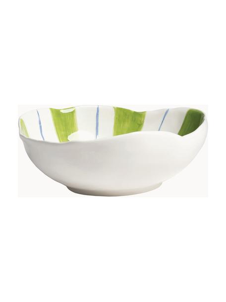 Bol en porcelaine Ray, Porcelaine, émaillée, Vert, blanc, bleu, larg. 27 x haut. 10 cm