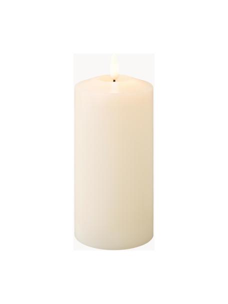 Bougie pilier en cire LED à piles Boka, haut. 18 cm, 2 pièces, Cire, Blanc crème, Ø 8 x haut. 18 cm