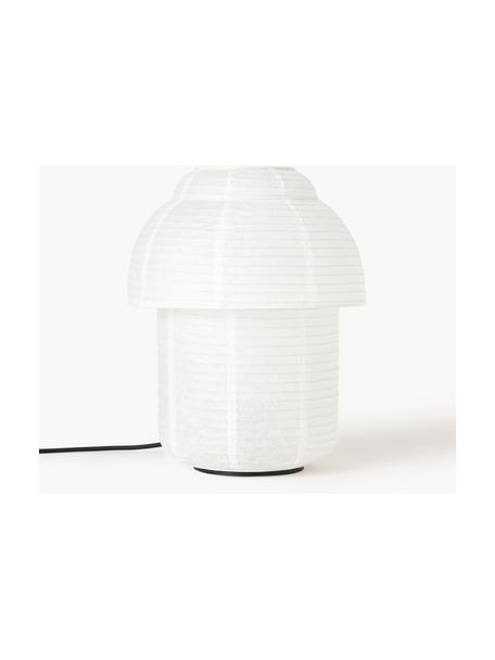 Lampa stołowa z papieru ryżowego Paper, Biały, Ø 30 x W 36 cm