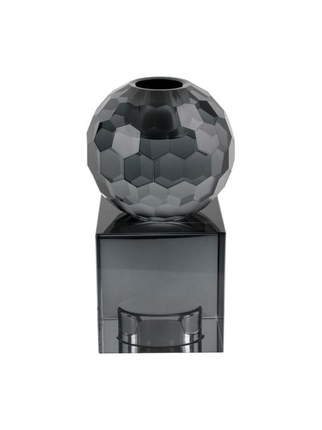Wende-Kerzenhalter Crystal für Stabkerzen und Teelichter, glas, Grau, B 6 x H 13 cm
