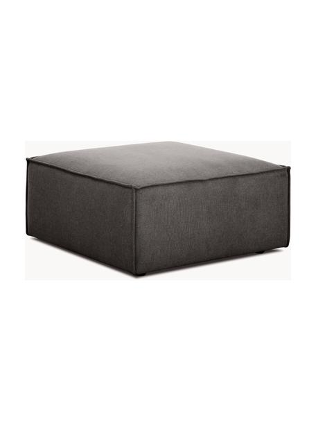 Poggiapiedi Lennon, Rivestimento: 100% poliestere Con 115.0, Struttura: legno di pino massiccio, , Piedini: plastica, Tessuto antracite, Larg. 88 x Prof. 88 cm