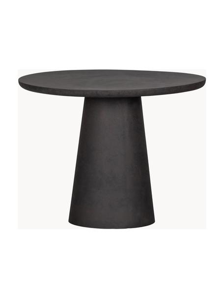 Mesa de comedor redonda de cemento Damon, Ø 100 cm, Revestimiento de hormigón y fibra de vidrio, Marrón oscuro, Ø 100 x Al 76 cm