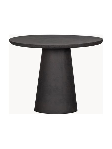 Table de jardin rond en béton Damon, Ø 100 cm, Fibres de béton et de verre, revêtues, Brun foncé, Ø 100 x haut. 76 cm