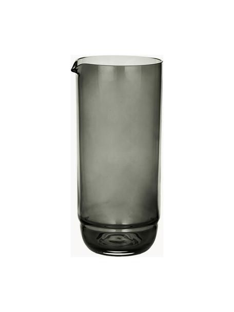 Mundgeblasene Wasserkaraffe Nordic Bistro, 1.5 L, Glas, mundgeblasen, Dunkelgrau, transparent, 1.5 L