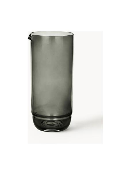 Mundgeblasene Karaffe Nordic Bistro, 1.5 L, Glas, mundgeblasen, Dunkelgrau, transparent, 1.5 L