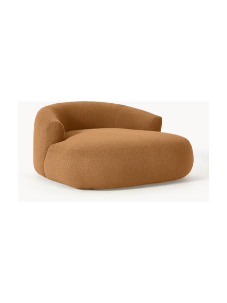 Sillón lounge en tejido bouclé Sofia, Tapizado: tejido bouclé (100% polié, Estructura: madera de abeto, tablero , Patas: plástico Este producto es, Bouclé marrón claro, An 145 x F 144 cm