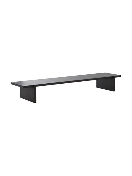 Tavolino da salotto in legno di quercia Tottori, Legno di quercia, Legno di quercia laccato nero, Larg. 180 x Prof. 44 cm
