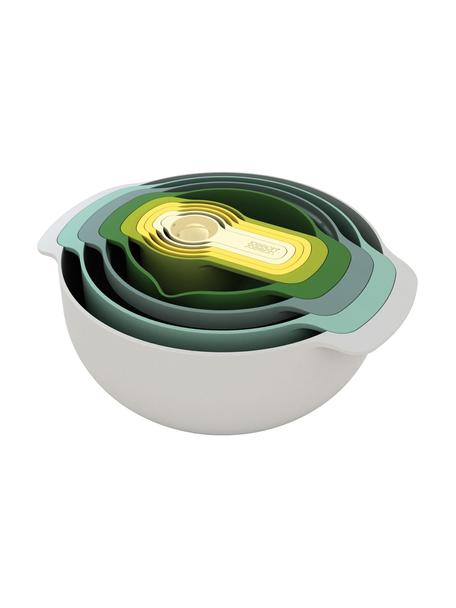 Schalen en maatlepelset Nest Plus, 9-delig, Polypropyleen, edelstaal, Meerkleurig, Set met verschillende formaten