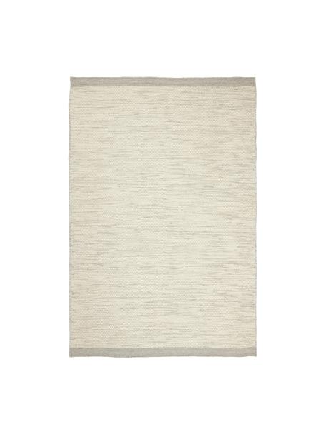 Alfombra corredor artesanal de lana Asko, Parte superior: 90% lana, 10% algodón, Reverso: algodón La alfombra se pu, Beige, An 200 x L 300 cm (Tamaño L)