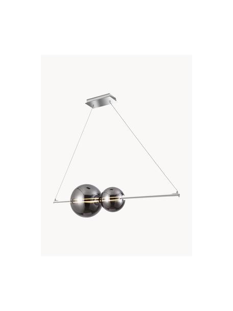 Lampa wisząca LED Nova, Odcienie srebrnego, szary, S 105 x W 150 cm