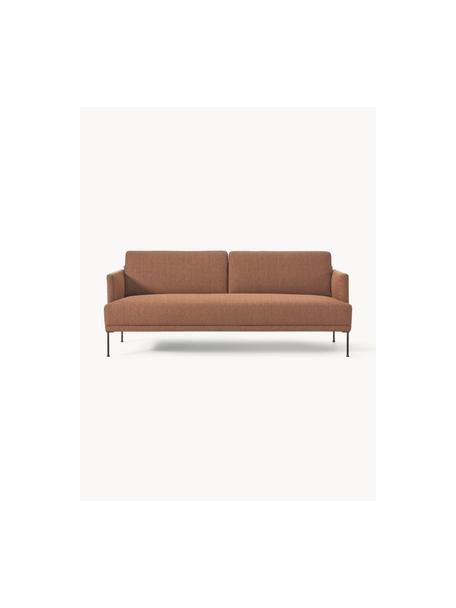 Sofa Fluente (3-Sitzer), Bezug: 100% Polyester 35.000 Sch, Gestell: Massives Kiefernholz, Füße: Metall, pulverbeschichtet, Webstoff Nougat, B 196 x T 85 cm