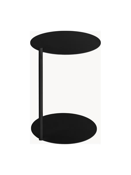 Okrúhly odkladací stolík Ande, Oceľ s práškovým náterom, Čierna, Ø 40 x V 55 cm