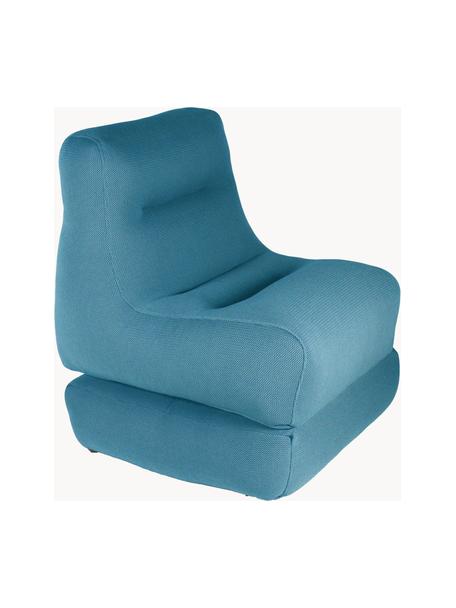 Sillón artesanal reclinable para exterior Pool, Tapizado: 70% PAN + 30% PES, imperm, Azul petróleo, An 75 x Al 85 cm