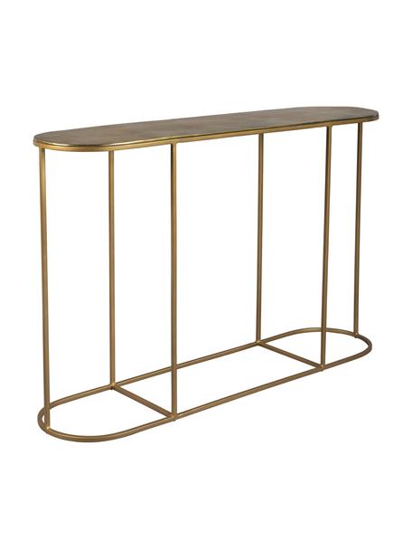 Metalen sidetable Zodiac, Gecoat metaal, Goudkleurig, B 121 x H 31 cm