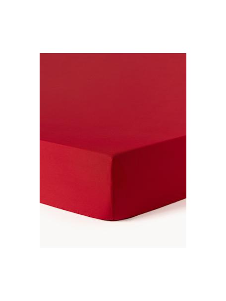 Elastická plachta na topper matrac Elsie, Červená, Š 90 x D 200 cm, V 15 cm