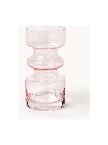 Vase en verre soufflé bouche Clea, Verre, Rose, Ø 10 x haut. 18 cm