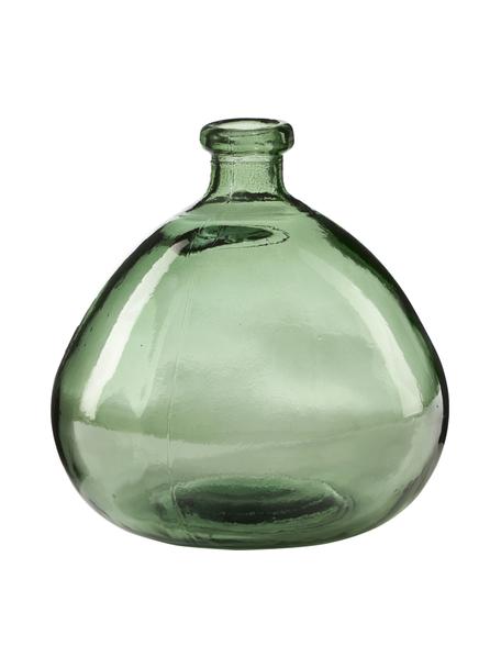 Flessenvaas Dina, Gerecycled glas, GRS-gecertificeerd, Groen, Ø 20 x H 23 cm