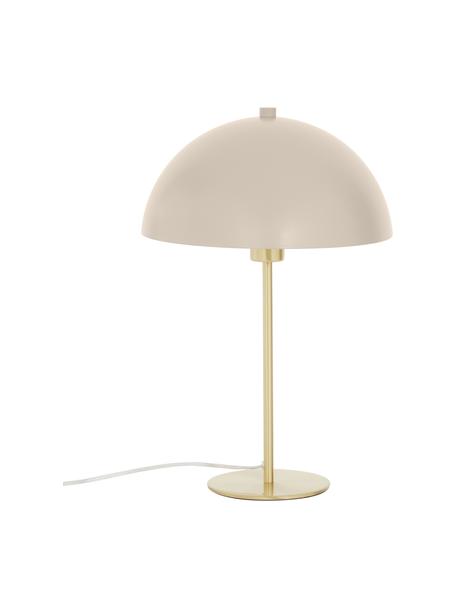 Lámpara de mesa Matilda, Pantalla: metal con pintura en polv, Cable: plástico, Beige, latón, Ø 29 x Al 45 cm