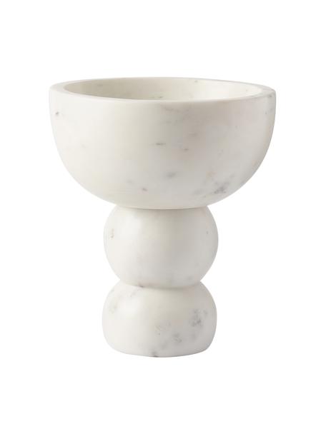 Bol decorativo pequeño de mármol Levi, Mármol, Mármol blanco, Ø 20 x Al 23 cm