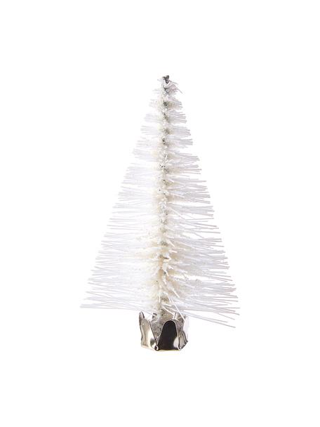 Kerstboomclips Whitoo, 6 stuks, Kunststof, metaal, Wit, Ø 4 x H 9 cm