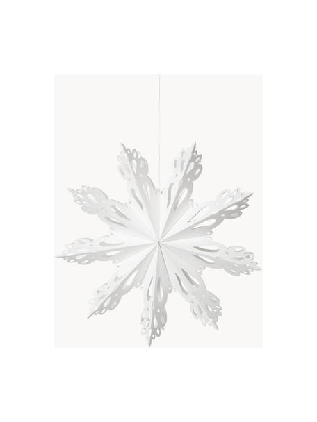 Adorno para colgar copo de nieve Snowflake, Papel, Blanco, Ø 30 cm