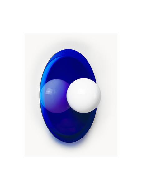 Lampada da parete e soffitto Starling, Paralume: vetro opale, Blu elettrico, bianco, Ø 33 x Prof. 14 cm
