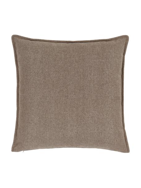 Bankkussen Lennon, Geweven stof bruin, B 60 x L 60 cm