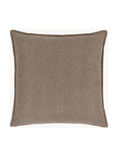 Poduszka Lennon, Tapicerka: sztruks (92% poliester, 8, Taupe, S 60 x D 60 cm