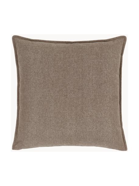 Bankkussen Lennon, Bekleding: 100% polyester, Geweven stof taupe, B 60 x L 60 cm
