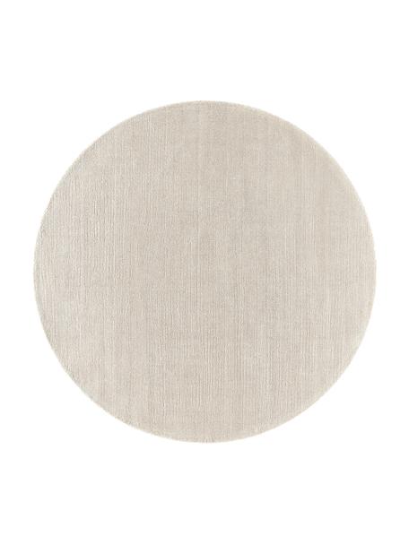Handgeweven rond laagpolig vloerkleed Ainsley, 60% polyester, GRS-gecertificeerd
40% wol, Beige, Ø 200 cm (maat L)