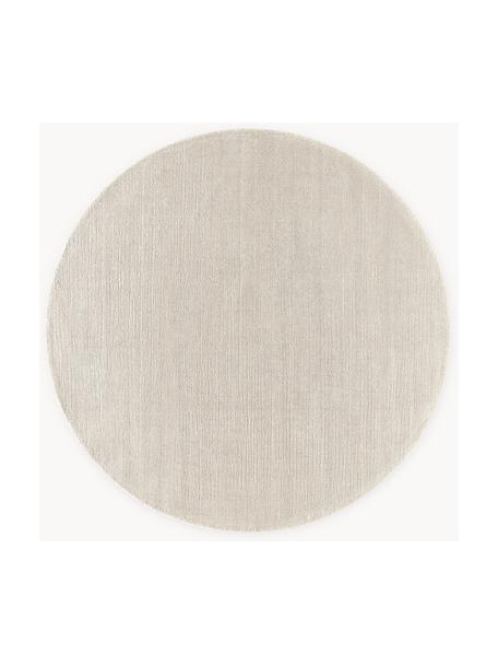 Handgeweven rond laagpolig vloerkleed Ainsley, 60% polyester, GRS-gecertificeerd
40% wol, Lichtbeige, Ø 200 cm (maat L)