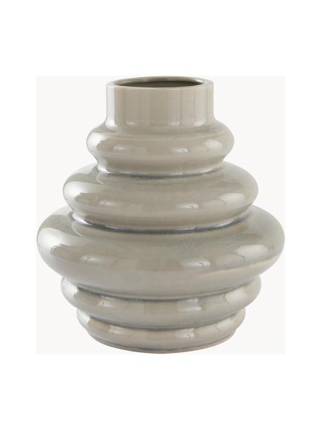 Vaso di design fatto a mano Viva, Ceramica smaltata, Greige, Ø 25 x Alt. 25 cm