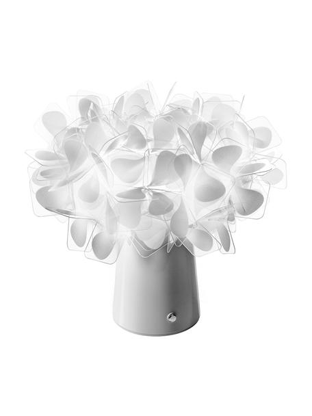 Malá prenosná stmievateľná stolová LED lampa Clizia, Svetlosivá, priehľadná, Ø 27 x V 25 cm