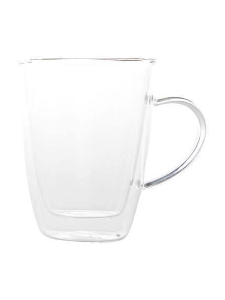 Bicchiere tè a doppia parete Isolate 2 pz, Vetro borosilicato, Trasparente, Ø 9 x Alt. 12 cm, 320 ml