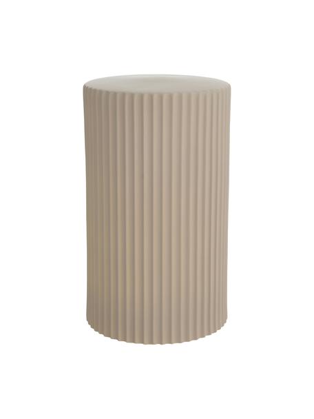 Mesa auxiliar redonda Troni, Gres, Beige, Ø 30 x Al 51 cm