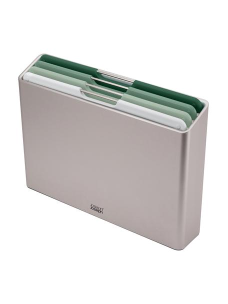Komplet desek do krojenia z uchwytem Folio, 5 elem., Odcienie srebrnego, odcienie zielonego, S 36 x W 27 cm