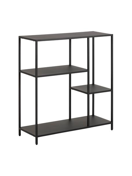 Étagère en métal Neptun, Métal, revêtement par poudre, Noir, larg. 80 x haut. 86 cm