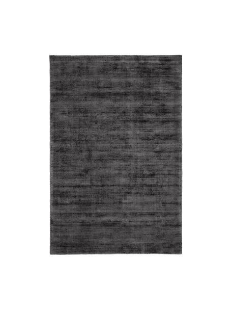 Handgeweven viscose vloerkleed Jane, Onderzijde: 100% katoen Het in dit pr, Antraciet, B 200 x L 300 cm (maat L)