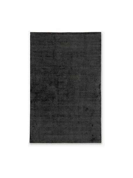 Ručně tkaný viskózový koberec Jane, Antracitová, Š 200 cm, D 300 cm (velikost L)