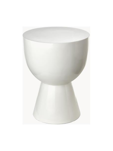 Table d'appoint ronde Tam Tam, Plastique, laqué, Blanc, Ø 36 x haut. 46 cm